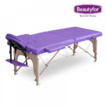 Prijenosni masažni ležaj 2 zone ljubičasti - Slika 6